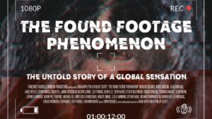 The poster for the documentary The Found Footage Phenomenon. It looks like it's showing a video camera's viewfinder with battery and time code.